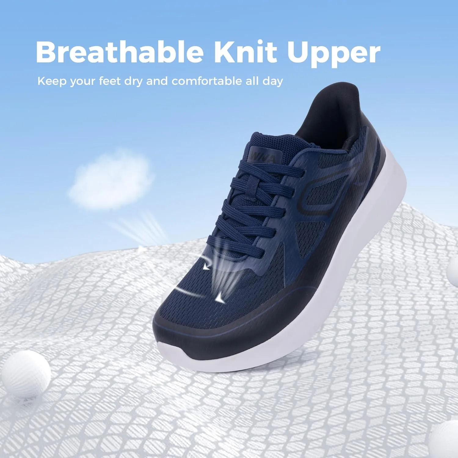 QAUPPE Wide Toe Box Walking Shoes for Men | Zero Drop Minimalist Design | Arch Support for Plantar Fasciitis | Slip-On Tennis Shoes US 8-12