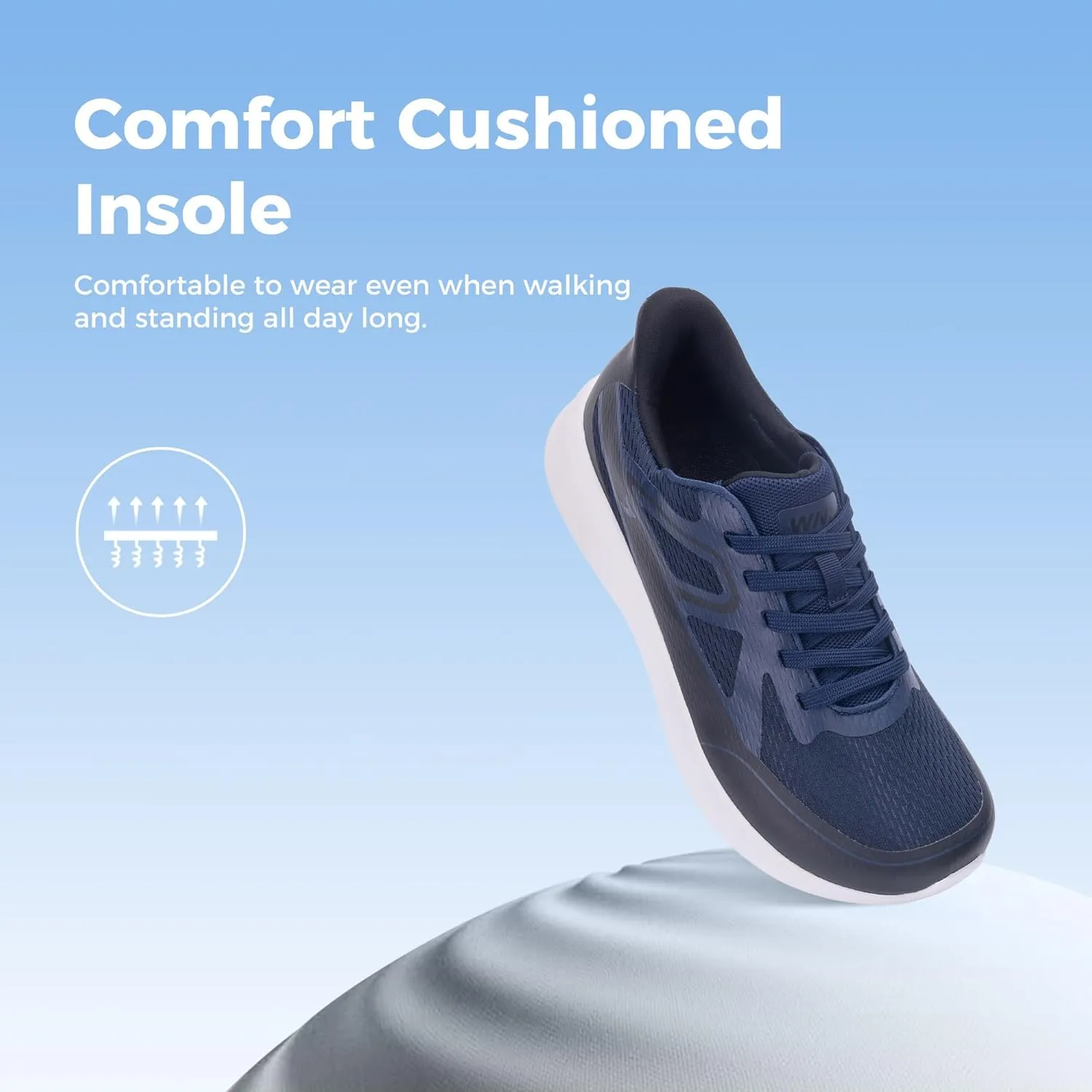 QAUPPE Wide Toe Box Walking Shoes for Men | Zero Drop Minimalist Design | Arch Support for Plantar Fasciitis | Slip-On Tennis Shoes US 8-12