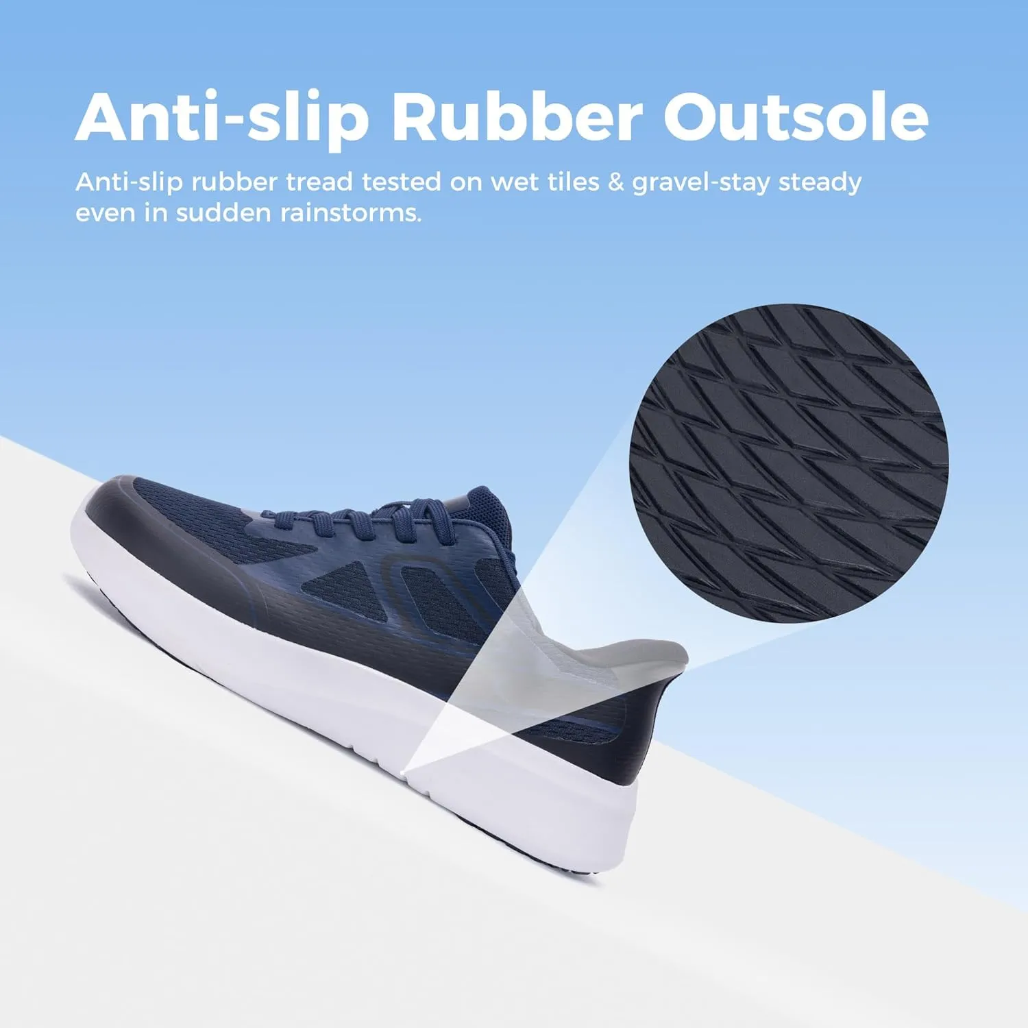 QAUPPE Wide Toe Box Walking Shoes for Men | Zero Drop Minimalist Design | Arch Support for Plantar Fasciitis | Slip-On Tennis Shoes US 8-12