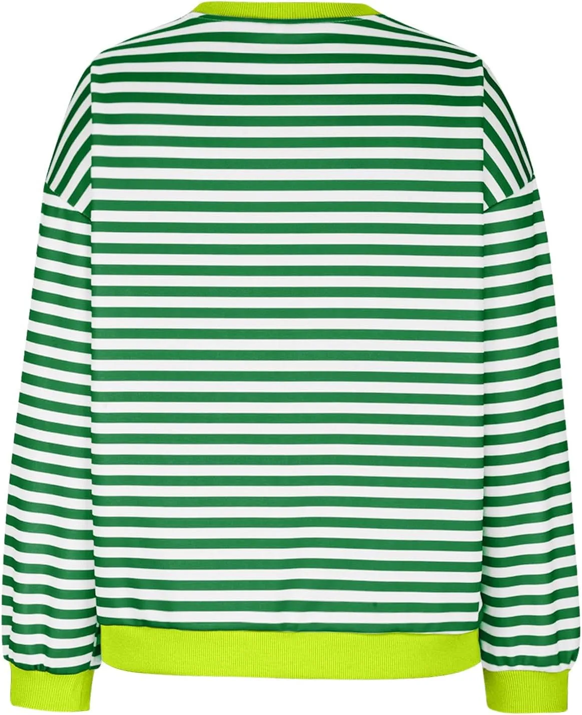 RKSTN Womens Casual Striped Tops Long Sleeve Shirts Crewneck Oversized Sweatshirts 2024 Trendy Fall Clothes