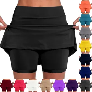 Skorts for Women with Pockets Cute High Waisted Elastic Mini Golf Beach Vacation Tennis Summer Skirts