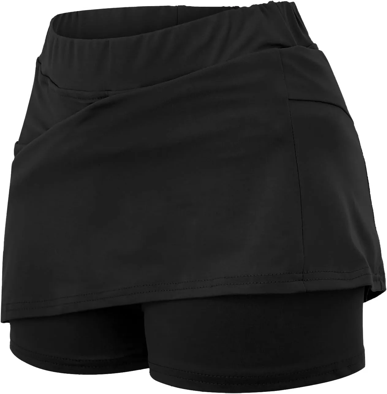 Skorts for Women with Pockets Cute High Waisted Elastic Mini Golf Beach Vacation Tennis Summer Skirts