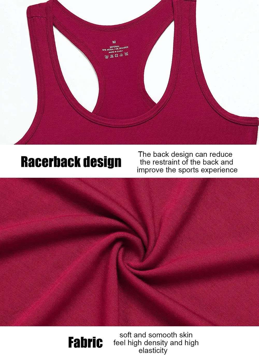 Star Vibe Racerback Workout Tank Tops for Women Basic Athletic Tanks Yoga Shirt Sleeveless Exercise Tops 4 Pack