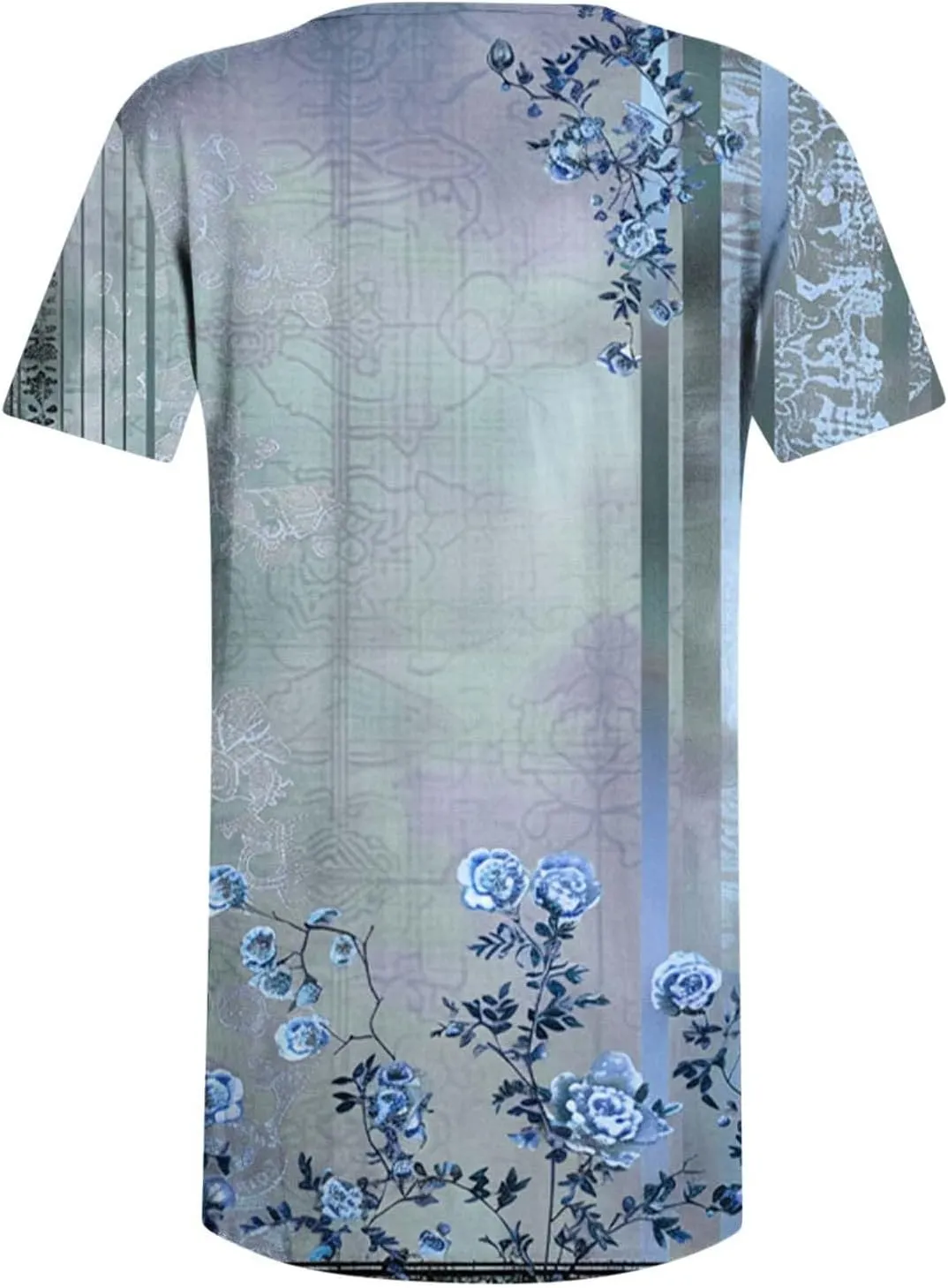 Summer Tops for Women 2025 Short Sleeve Button Down Shirts Casual Dressy Floral Shirt Boho Beach Vacation Blouses