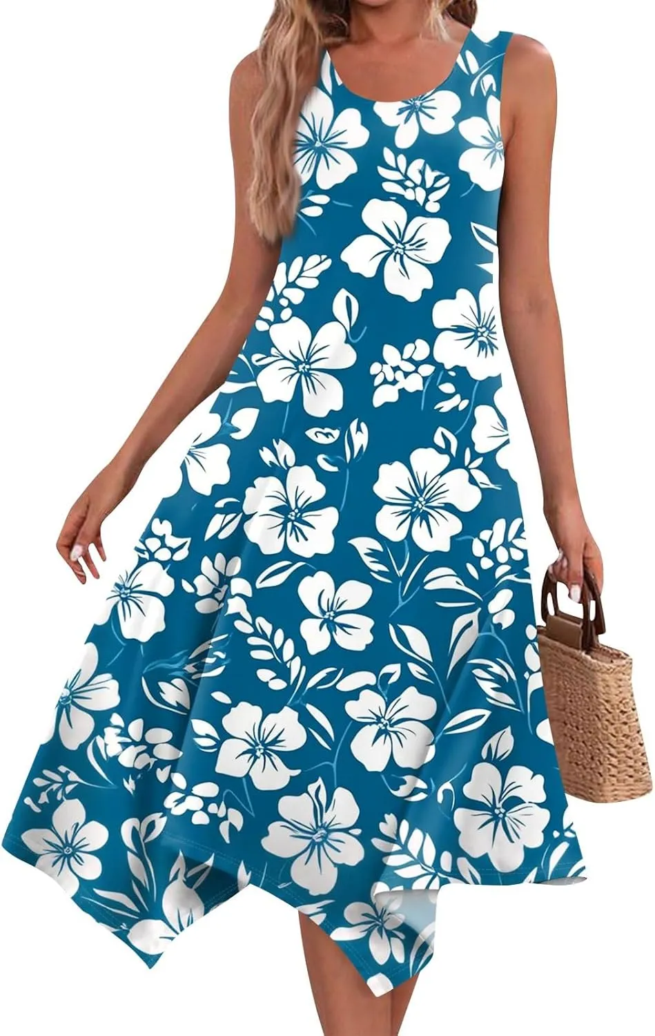 Tanks Spring Sundress Ladie's Plus Size Skiing Printing Dress Ladies Looses Crewneck Cozy Dresses