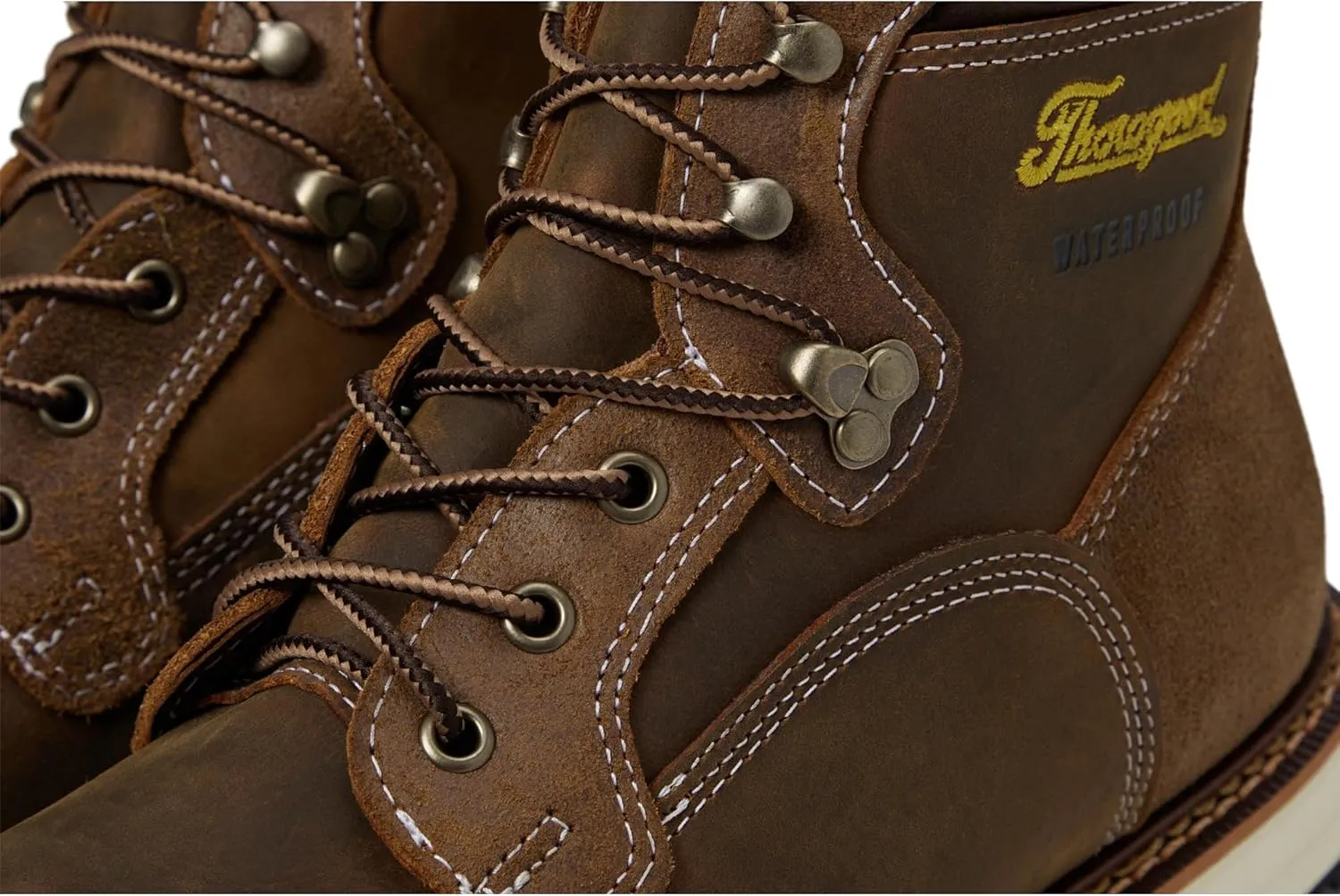 Thorogood Iron River 6 Leather Waterproof Work Shoes for Men with Composite Toe Oil and Slip-Resistant Outsole