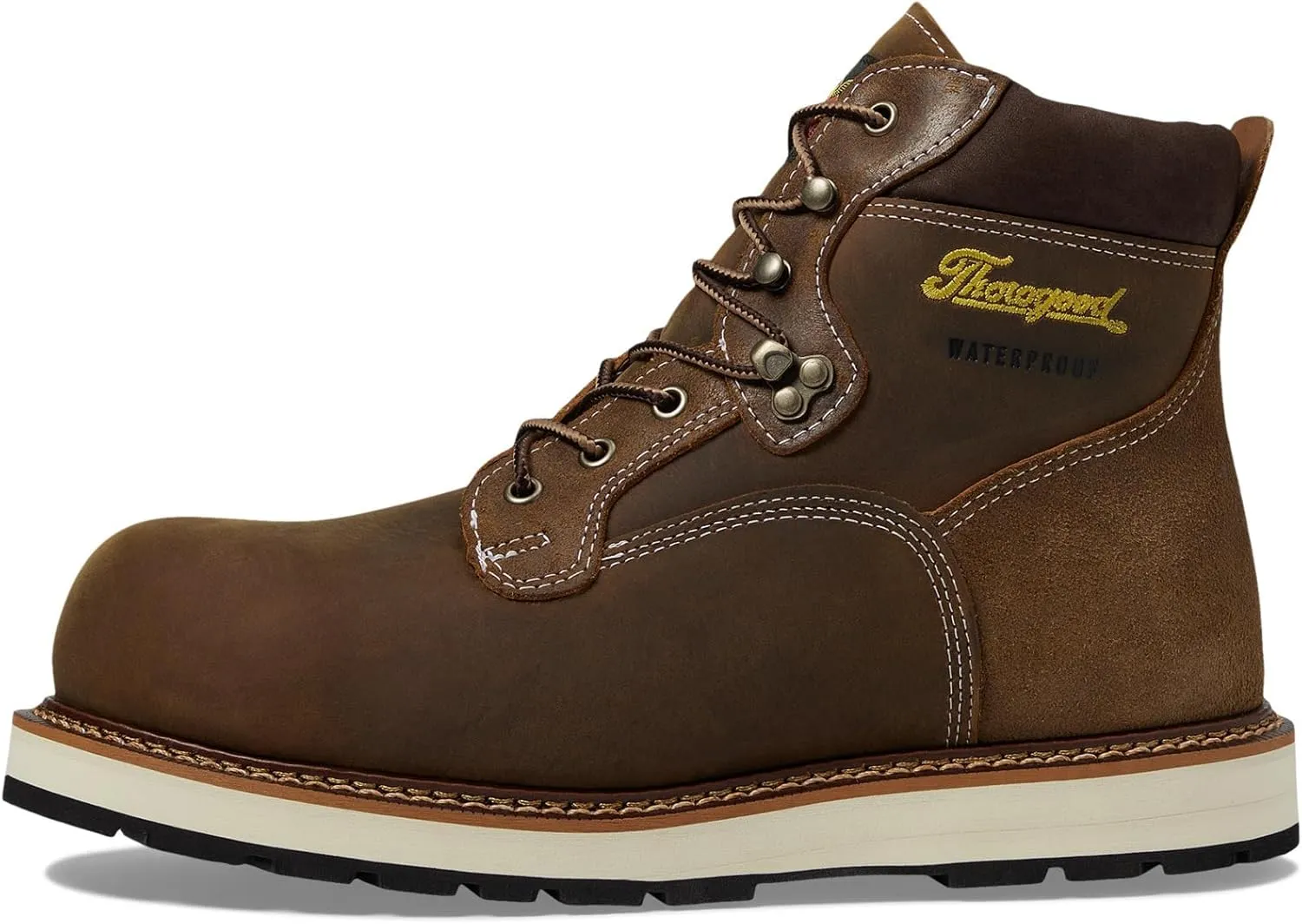 Thorogood Iron River 6 Leather Waterproof Work Shoes for Men with Composite Toe Oil and Slip-Resistant Outsole