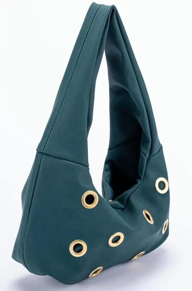 Trendy Burgundy Suede Studded Purse for Women Y2K Punk Rivet Shoulder Bag Underarm Purse Casual Satchel Bag Winter