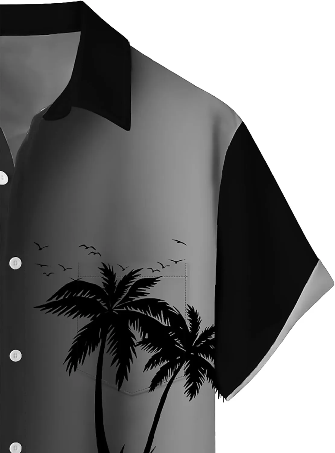 Tropical Shirts Button Down Holiday Casual Hawaiian Short Sleeve Men Loose Beach Shirts