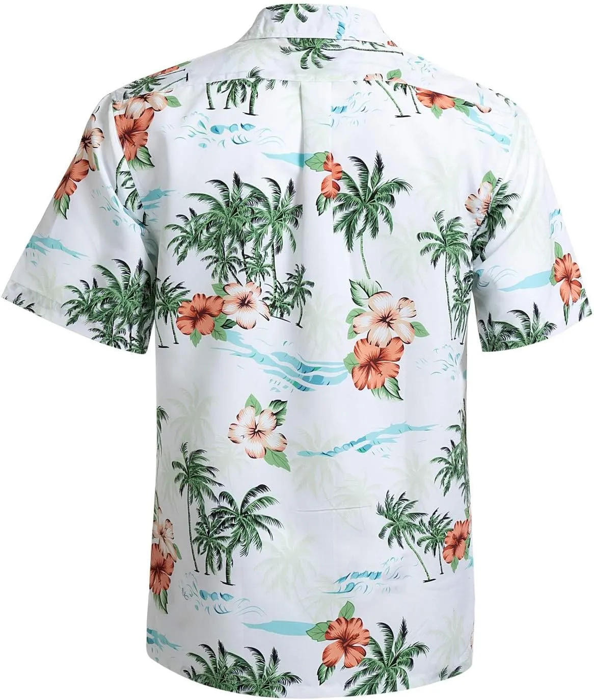 Tropical Storm Hawaiian Shirts for Men Short Sleeve Regular Fit Mens Floral Shirts