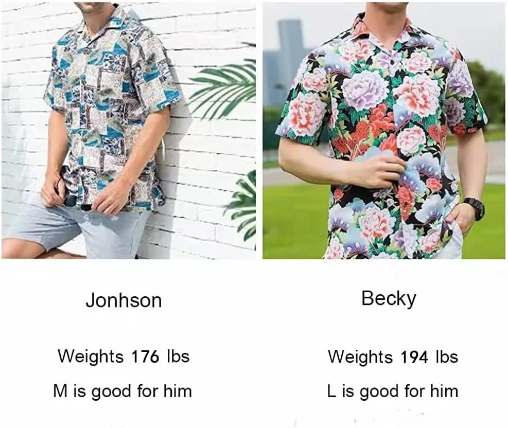 Tropical Storm Hawaiian Shirts for Men Short Sleeve Regular Fit Mens Floral Shirts