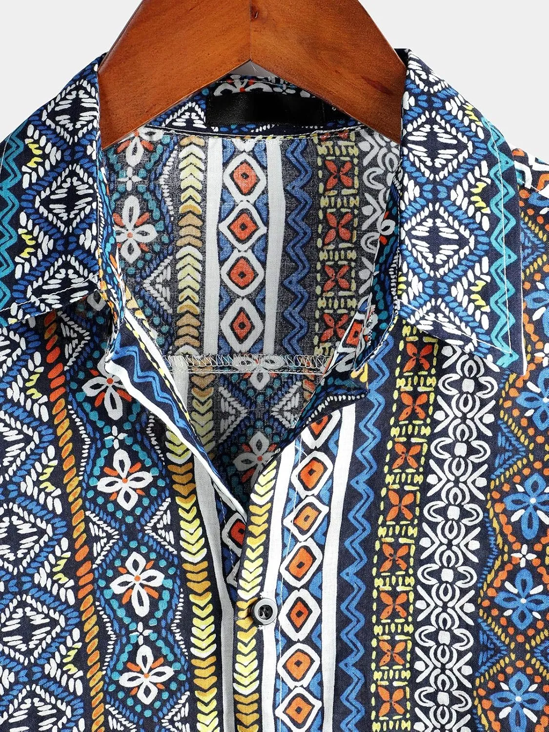 VATPAVE Mens Casual Short Sleeve Button Down Shirts Regular Fit Hawaiian Summer Shirts