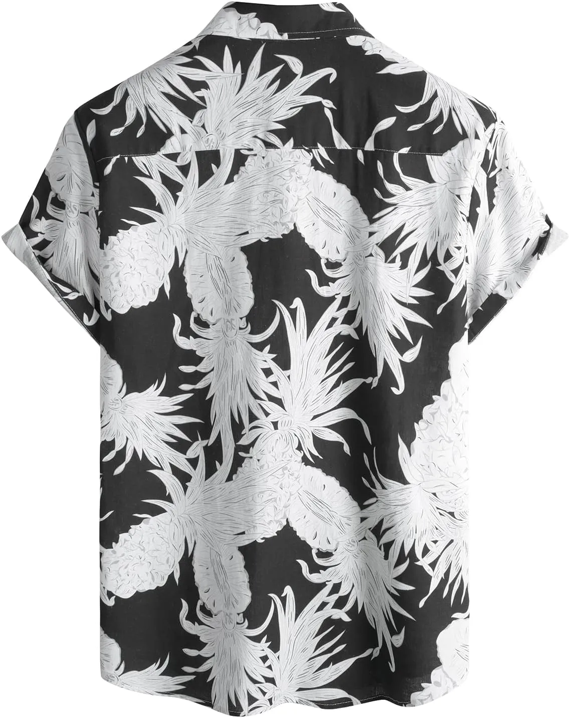 VATPAVE Mens Hawaiian Floral Shirts Cotton Linen Casual Button Down Short Sleeve Beach Shirts