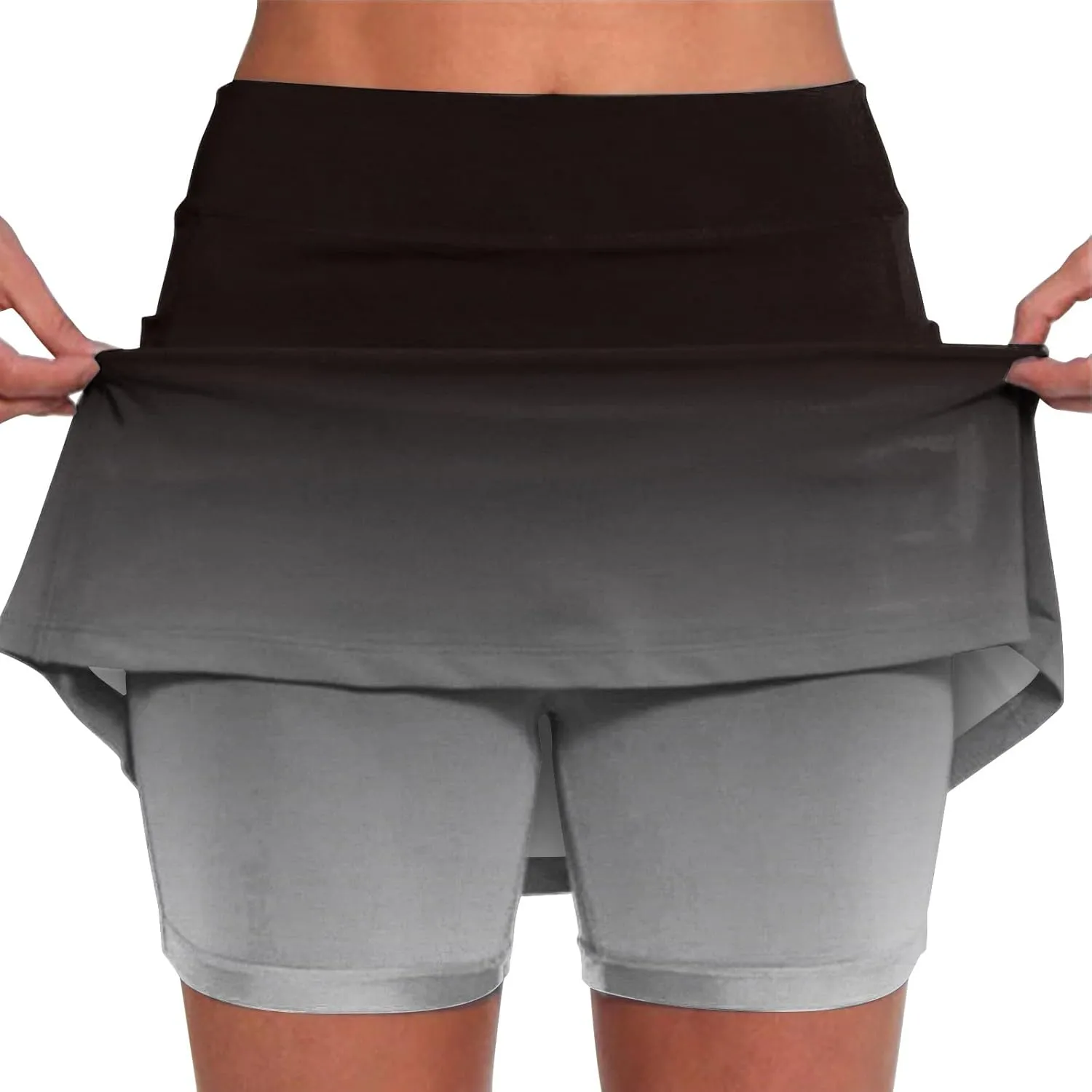 Versatile Skorts for Woman,Plus Size Skort for Curvy Women,Ladies Culottes,Womens Skorts with Pockets Tummy Control