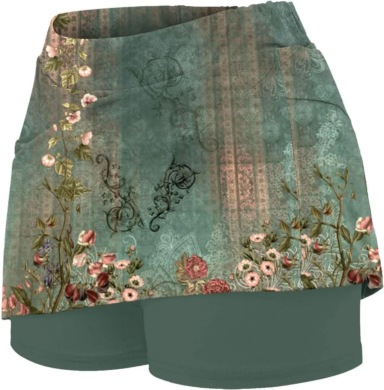 Versatile Skorts for Woman,Plus Size Skort for Curvy Women,Ladies Culottes,Womens Skorts with Pockets Tummy Control