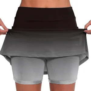 Versatile Skorts for Woman,Plus Size Skort for Curvy Women,Ladies Culottes,Womens Skorts with Pockets Tummy Control
