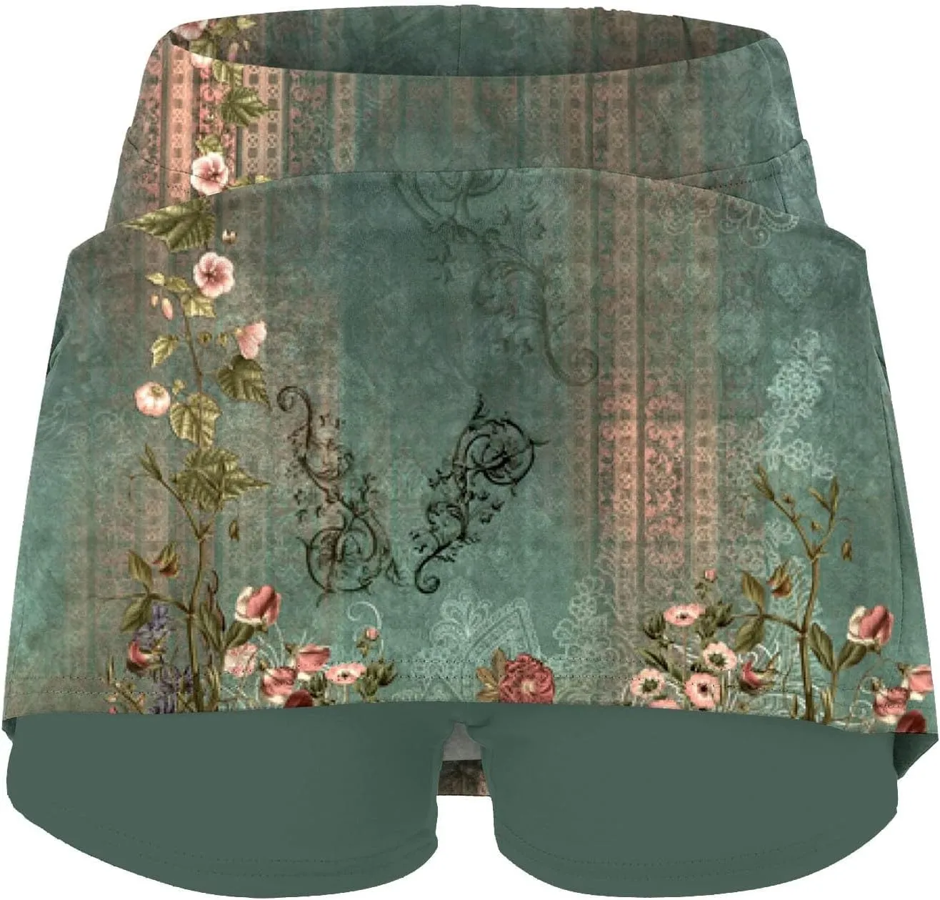 Versatile Skorts for Woman,Plus Size Skort for Curvy Women,Ladies Culottes,Womens Skorts with Pockets Tummy Control