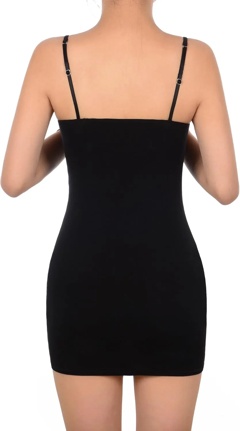 WILLBOND 3 Pieces Women Basic Long Tanks Adjustable Spaghetti Strap Camisole Top