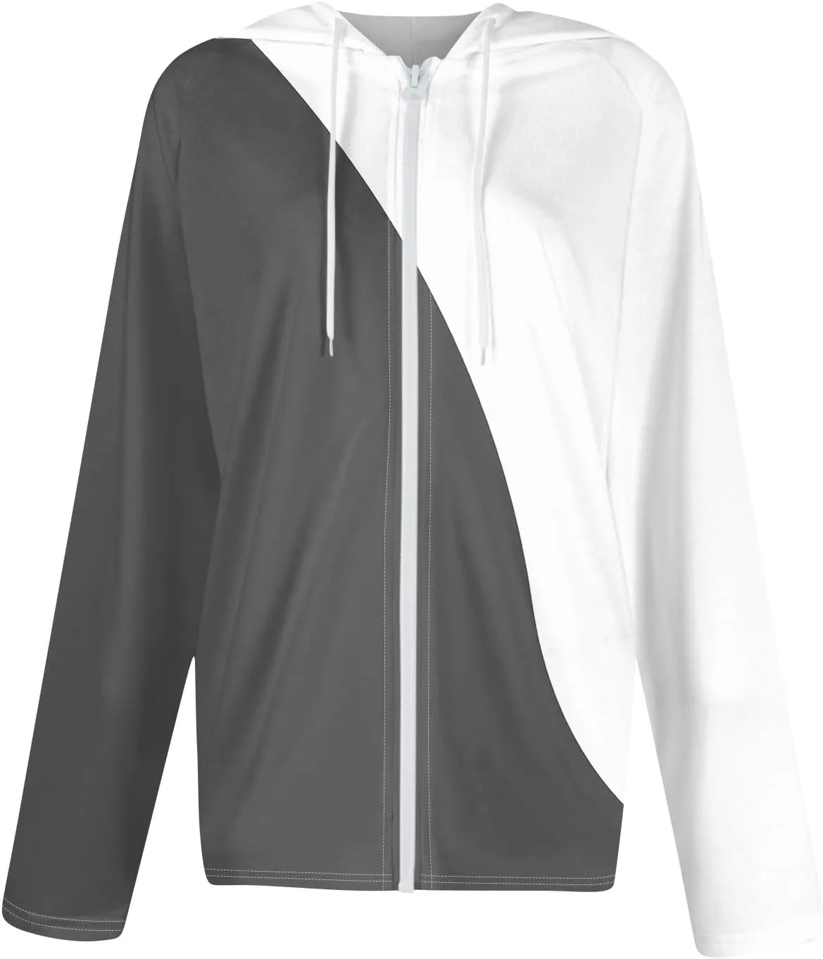 Women Oversized Fall Winter Hoodie Coats Long Sleeve Crew Neck Full Zip Up Trendy Casual Sweatshirt Jackets Tops
