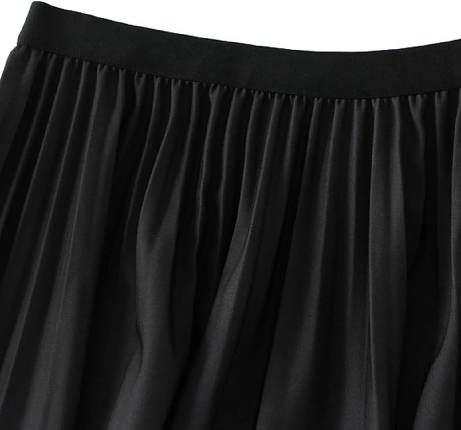Women Trendy High Waisted Slim Gradient Pleated A-Line Midi Skirt, Stylish Polka Dot Print for Fashion-Forward Look