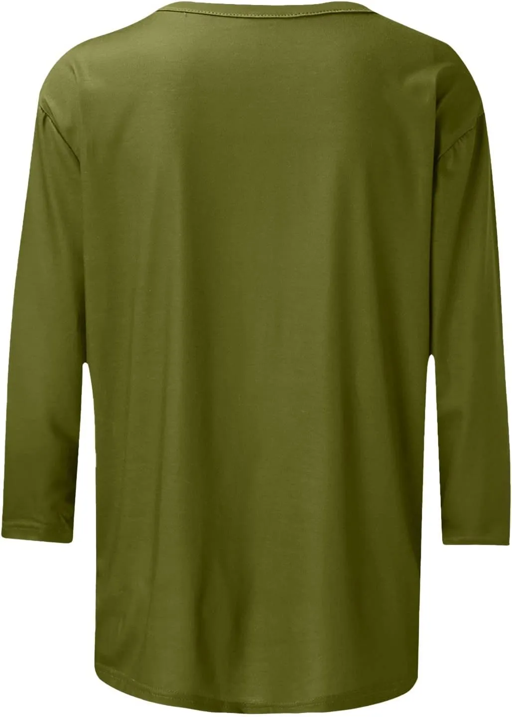 Women's Casual 3/4 Sleeve T-Shirt 2025 Summer Tunic Tops Dressy Trendy Basic Tees Blouses Loose Fit Crewneck Pullover