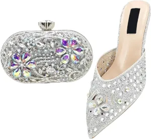Women's Mature Bridal Set - Italian Pumps & Structured Clutch for Nigerian Traditional Events
