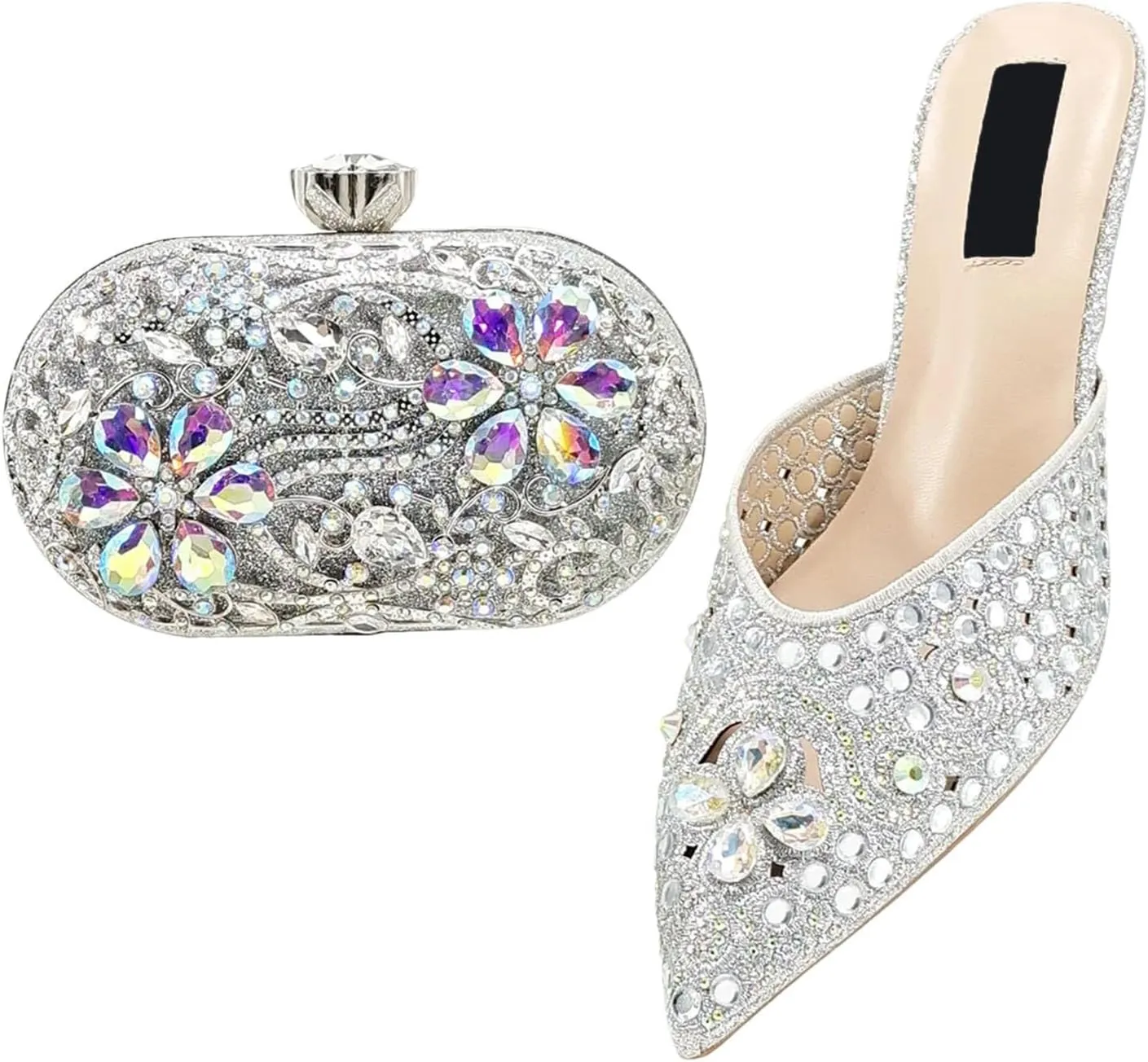 Women's Mature Bridal Set - Italian Pumps & Structured Clutch for Nigerian Traditional Events