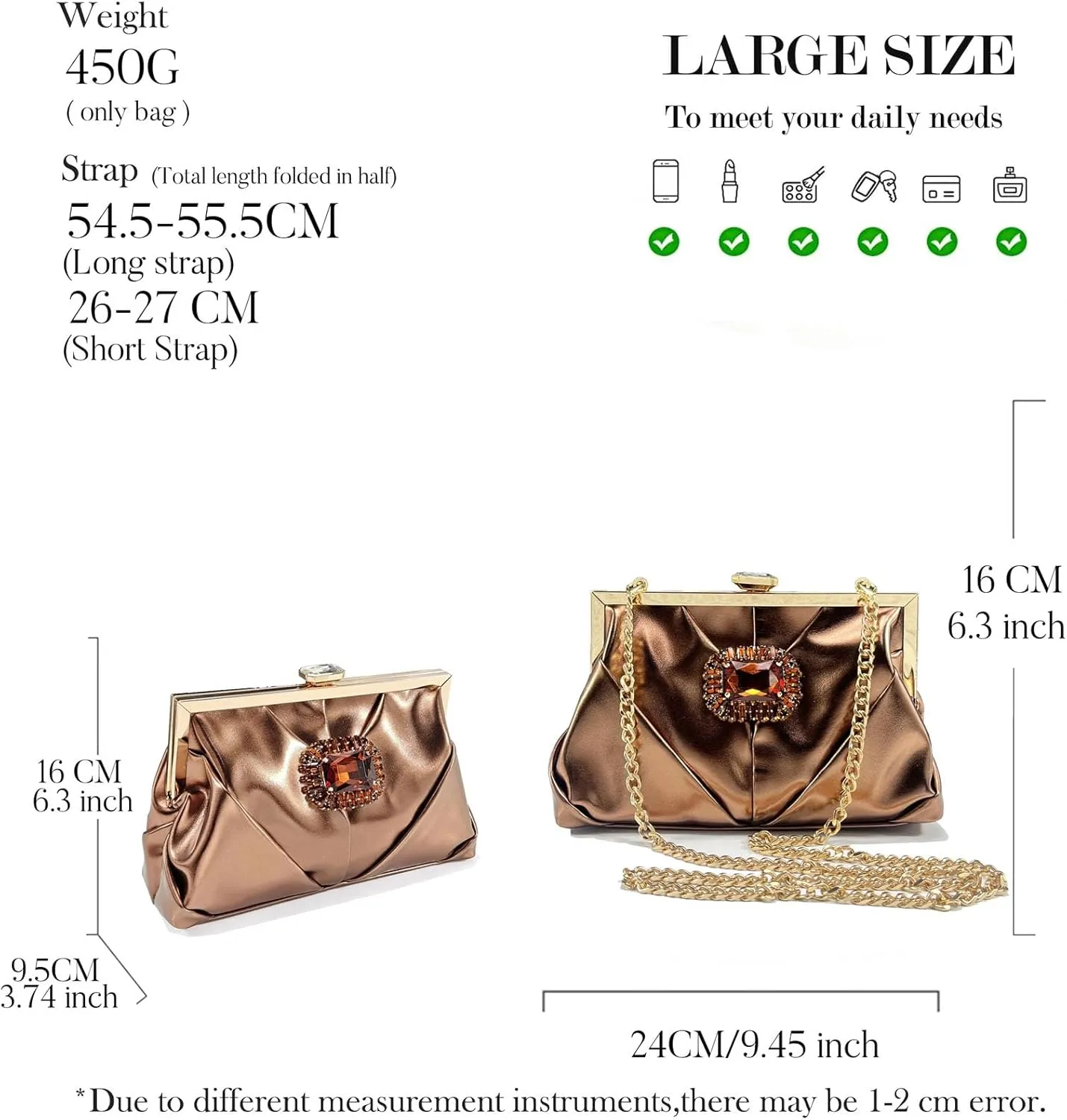 Women's Orange Banquet Set - Glossy Leather Heels & Matching Clutch for Luxurious Party Outfits
