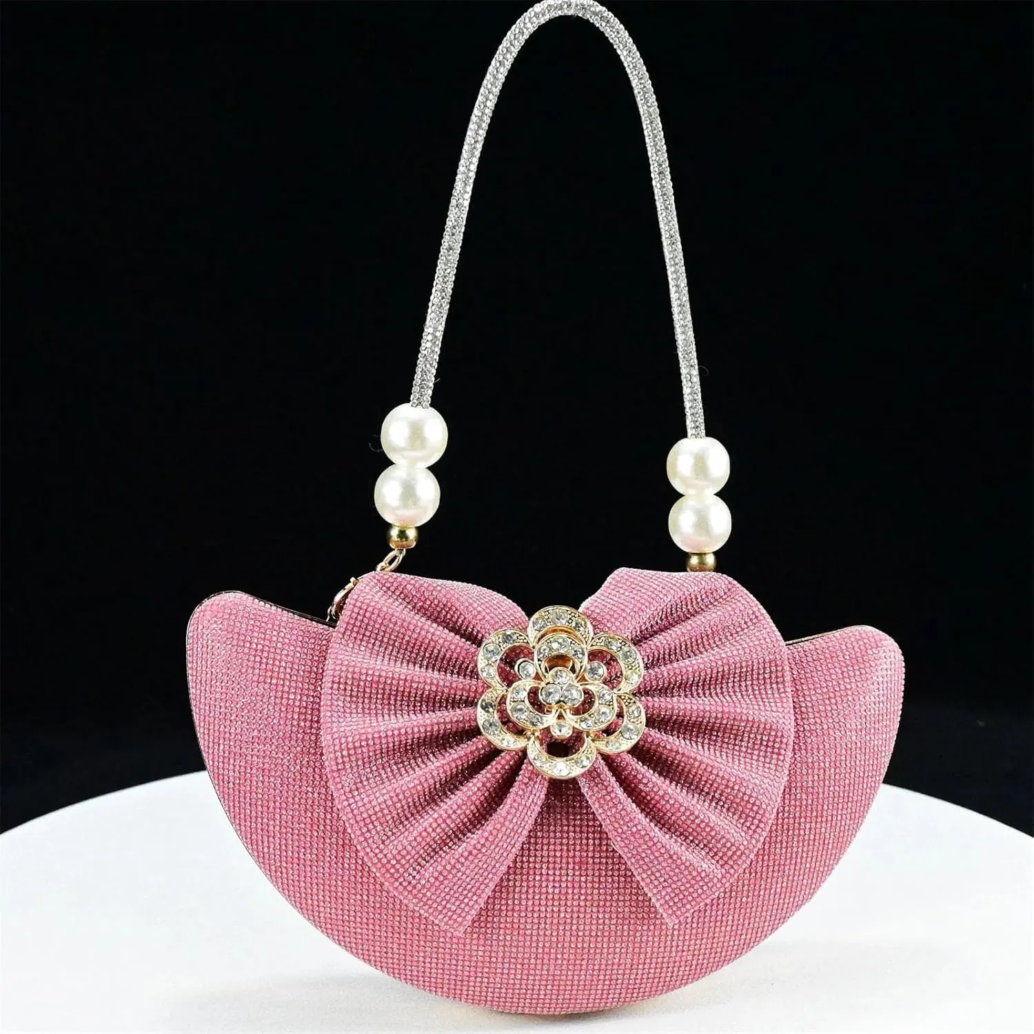 Women's Pink Italian Hollow Out Pumps & Clutch - Sweet African Party Set