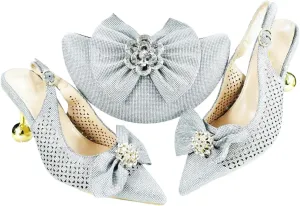 Women's Pink Italian Hollow Out Pumps & Clutch - Sweet African Party Set