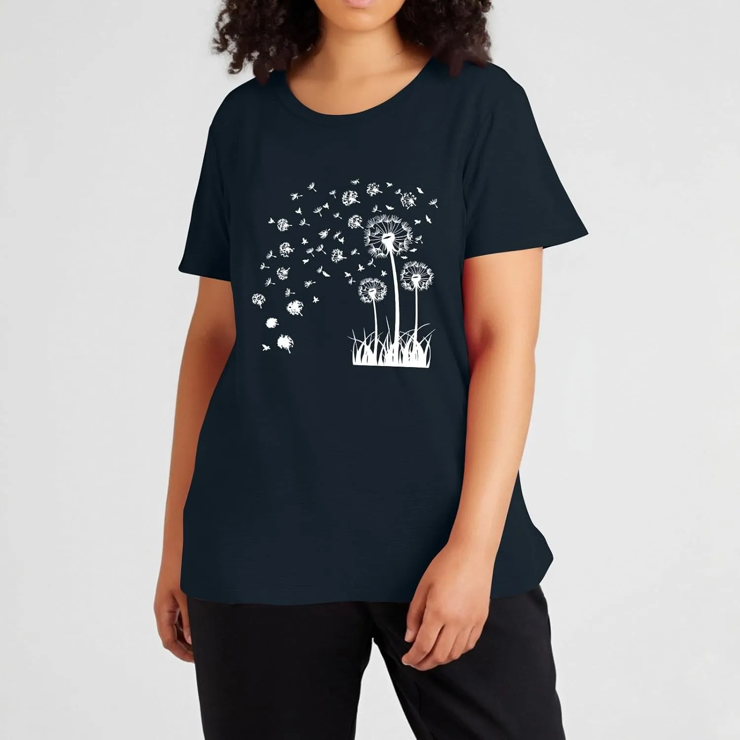 Womens Short Sleeve T Shirts Summer Outfits Plus Size Tshirt Cute Graphic Floral Tops Oversized Tee Shirts