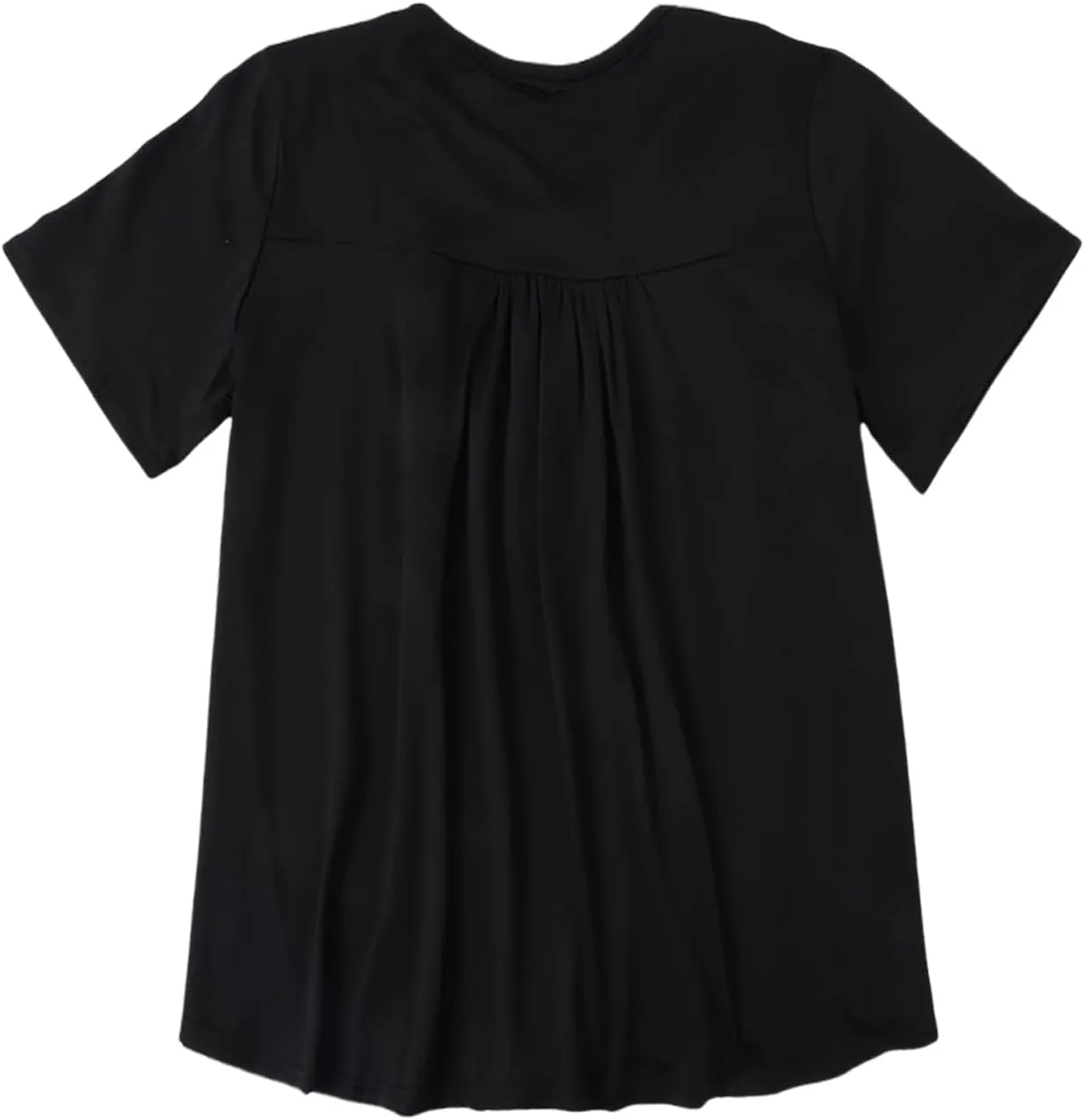 Womens Summer Tops Plus Size Henley Shirts Short Sleeve Boho Floral Tunic Tops Loose Fitting V Neck Button Up Blouses