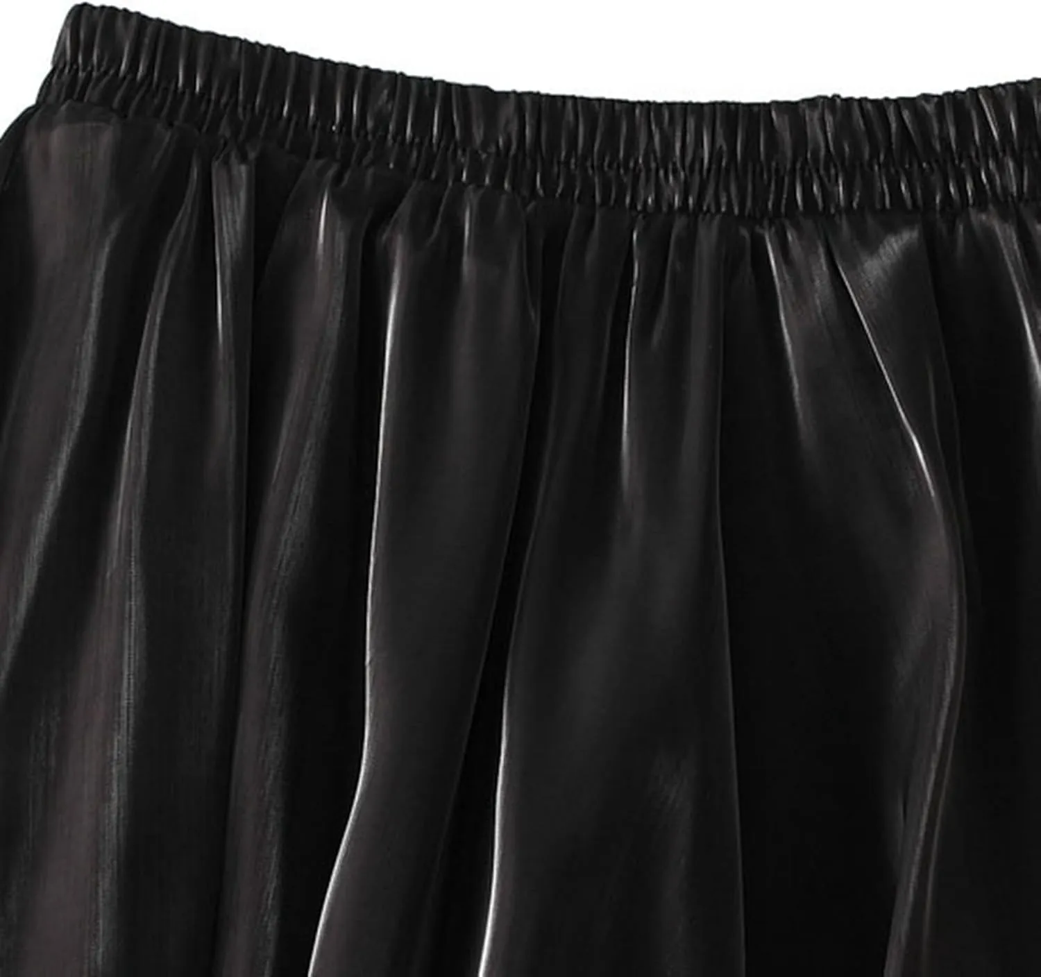 Women's Trendy High Waisted Slim Gradient Pleated A-Line Midi Skirt, Stylish Polka Dot Print for Fashion-Forward Look