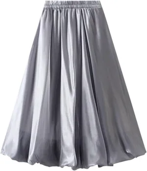 Women's Trendy High Waisted Slim Gradient Pleated A-Line Midi Skirt, Stylish Polka Dot Print for Fashion-Forward Look