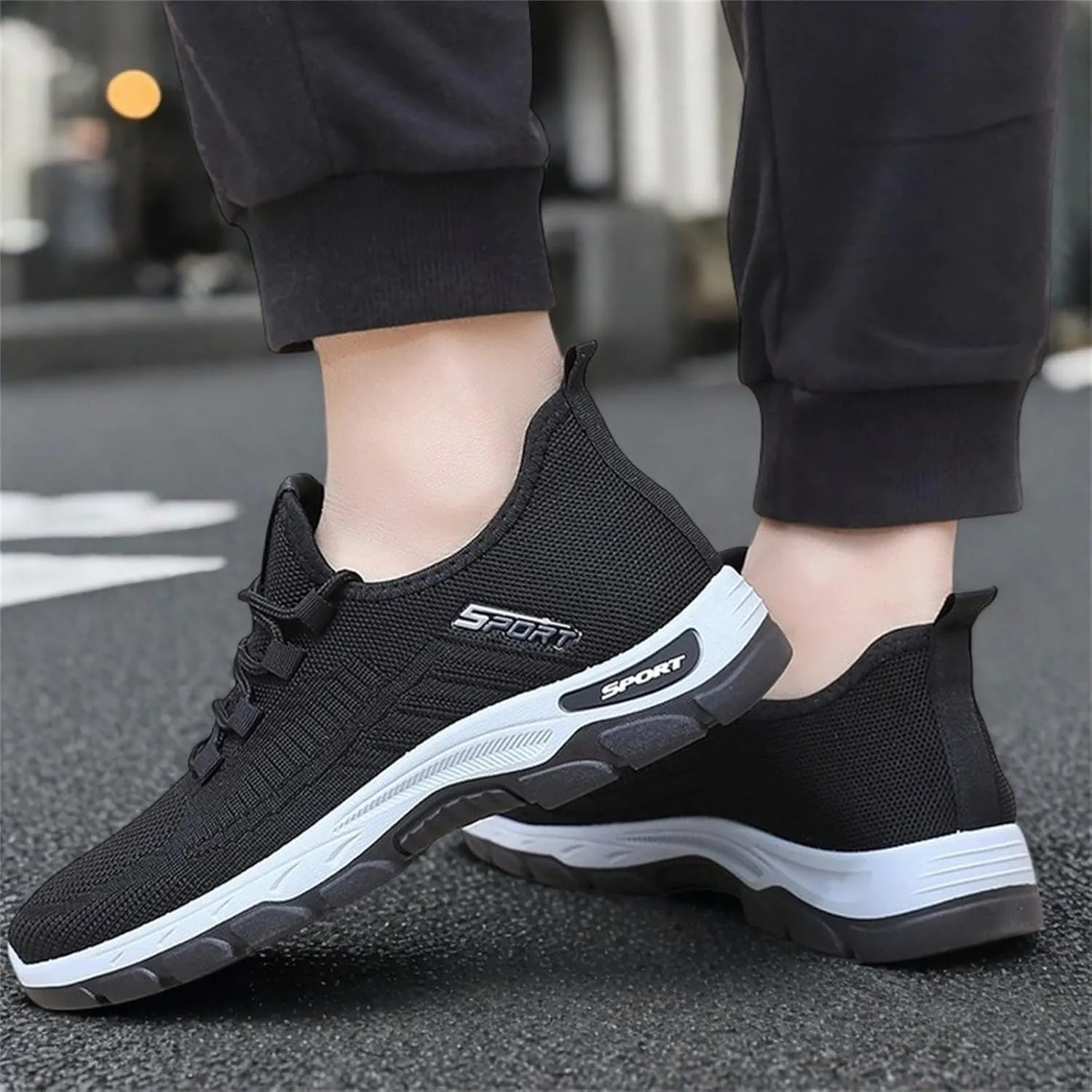 ZWRXW Women's Slip On Walking Shoes Slip-On Orthopedic Shoes Lightweight Breathable Comfortable Fashion Sneakers Non Slip Mesh Up Footwear for Tennis Running Training